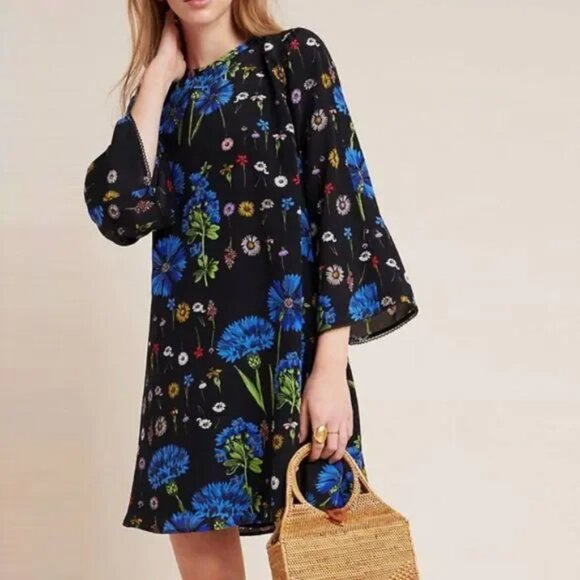 NWT Anthropologie Maeve Lucinda Silk Tunic Dress - Size Medium - Picture 1 of 8
